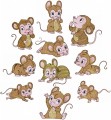 Just Mice Set of 10 for 100mm x 100mm Hoops
