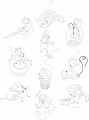 Sewing Mice Redwork is a set of 10 designs for 130mm x 180mm hoops