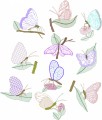 Butterfly in Nature is a set is 10 designs for 150mm x 150mm hoops