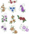 Dainty Florals is a filled set of 10 designs for 100mm x 100mm hoops