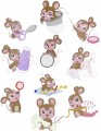 Sewing Mice is a filled set of 10 designs for 100mm x 100mm hoops