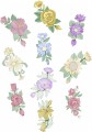Lovely Florals is a lightly filled set of 10 designs for 150mm x 150mm hoop